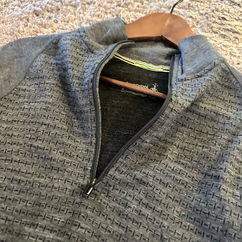 Smartwool Men's Charcoal Zip-Up Sweater